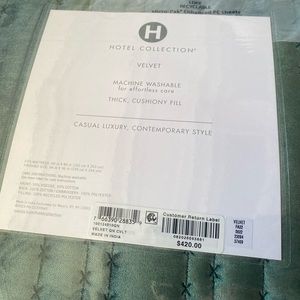 Hotel Collection Variegated Stripe Velvet Coverlet Emerald Queen 94" x 96" $420